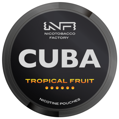 Buy CUBA Black Tropical Fruit 43mg Pouches Online UK